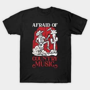 Metal Metal Head Horror Movie Fan Afraid of Country Music T-Shirt